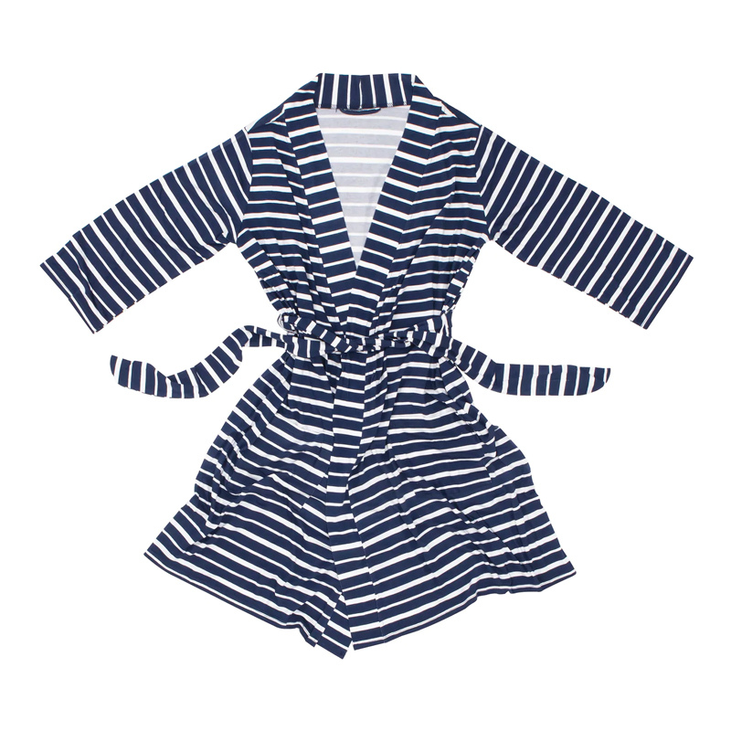 All4Ella Robe - Navy & White Stripe - Image 2